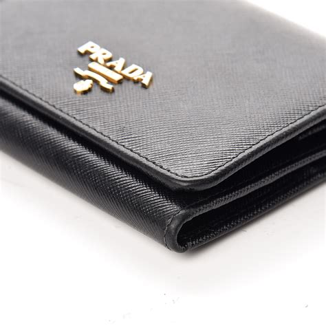 prada vitello move compact wallet black
